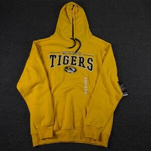 Missouri Tigers Hoodie Mens Large Yellow NCAA Football Colosseum NEW
